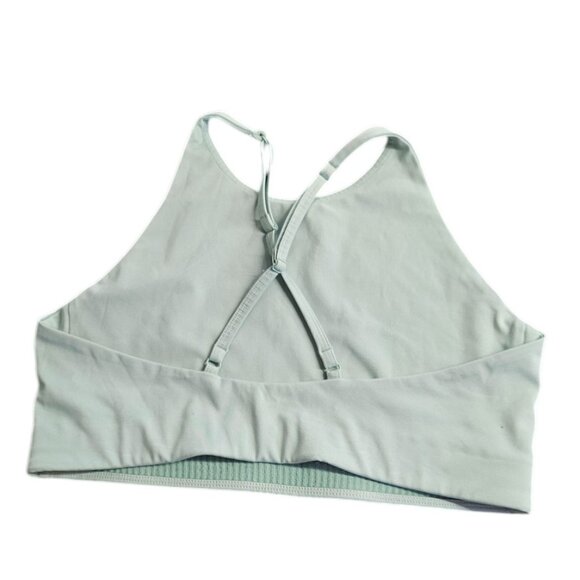 Girlfriend Collective Womens Cross Back, High Neck Sports Bra, Green, Size L - Picture 3 of 7